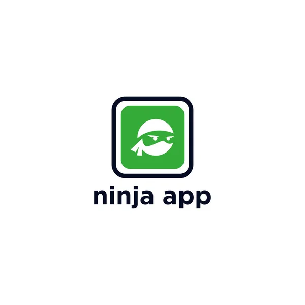 Шаблон Вектора Концепции Логотипа Приложения Ниндзя — стоковый вектор