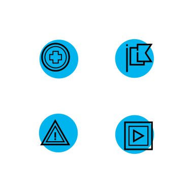 Web tasarım vektör şablonu için çizgi simgesi ayarlandı