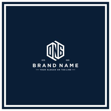 ONG altıgen konsept logo tasarım vektör şablonu