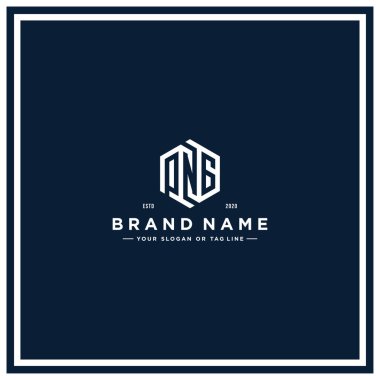 harf PNG altıgen konsept logo tasarım vektör şablonu