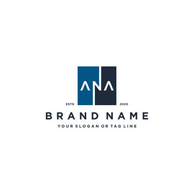 ANA kare logo tasarım vektör şablonu