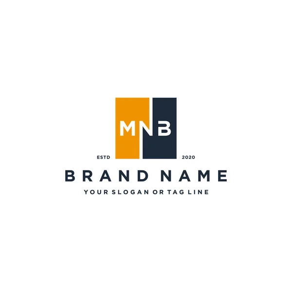 Lettre Mnb Carré Logo Design Vectoriel Modèle — Image vectorielle