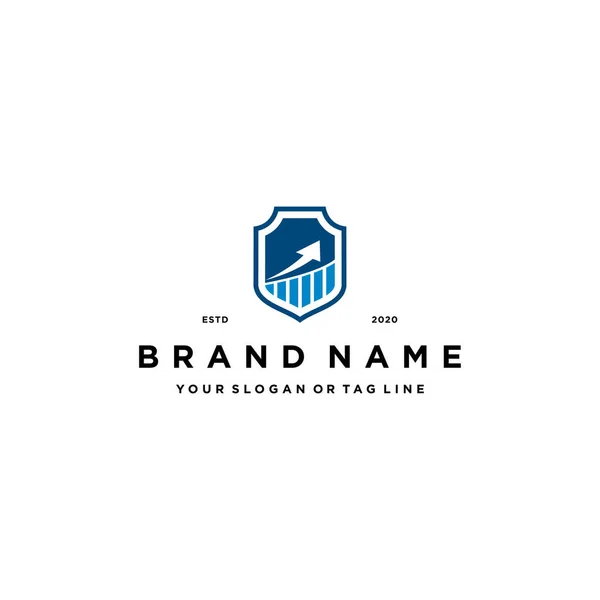 Фінансовий Щит Дизайн Логотипу Векторний Шаблон — стоковий вектор