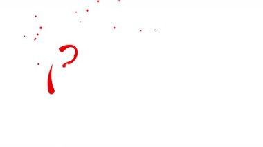 Bu metin animasyonu, saydam bir arkaplan üzerinde kırmızı tipografi ile bir yorum gösterir, teşekkür izleyicileri için mükemmel