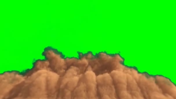 Песчаная Буря Зеленом Экране — стоковое видео