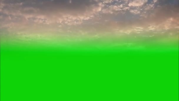 Хмари Рухаються Зеленому Екрані — стокове відео