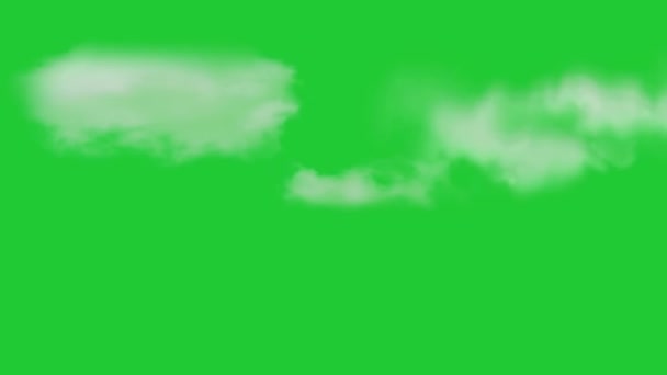 Wolken Bewegen Groen Scherm — Stockvideo