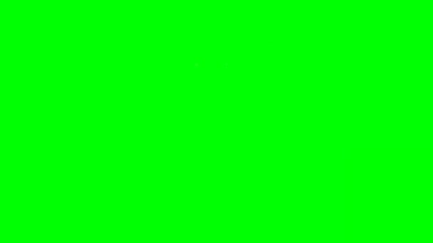 Blitzeinschlag Auf Green Screen — Stockvideo