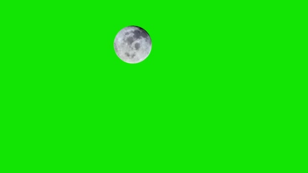 Månen Beveger Seg Grønn Skjerm – stockvideo