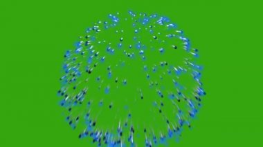 Yeşil Ekran Arkaplanındaki Havai fişekler