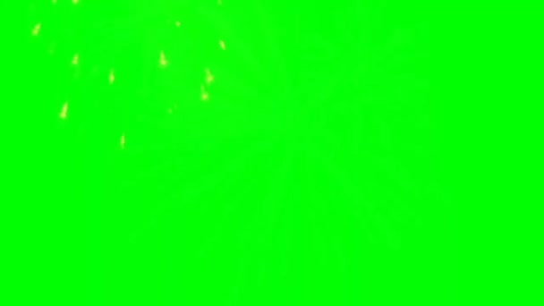 Fuegos Artificiales Sobre Fondo Pantalla Verde — Vídeo de stock