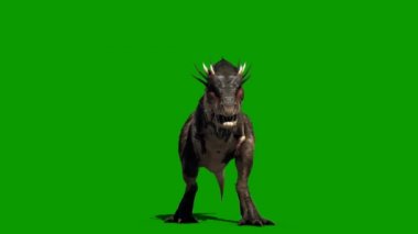 Tyrannosaurus rex Yeşil Ekran 'da kükrüyor