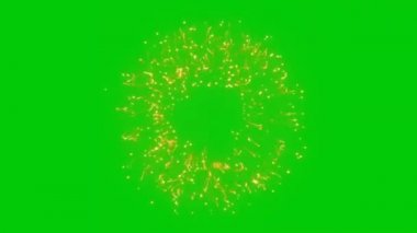 Yeşil Ekran Arkaplanındaki Havai fişekler