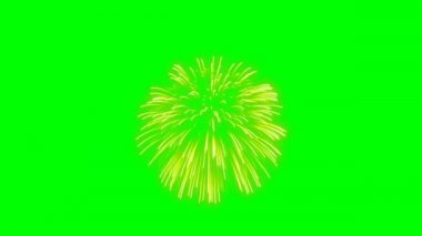 Yeşil Ekran Arkaplanındaki Havai fişekler