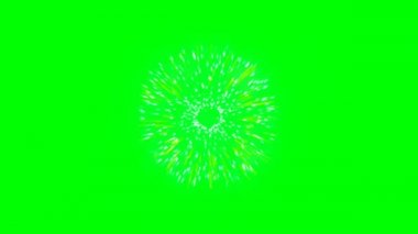 Yeşil Ekran Arkaplanındaki Havai fişekler