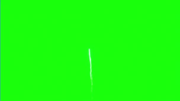 Fajerwerki Zielonym Tle Ekranu — Wideo stockowe