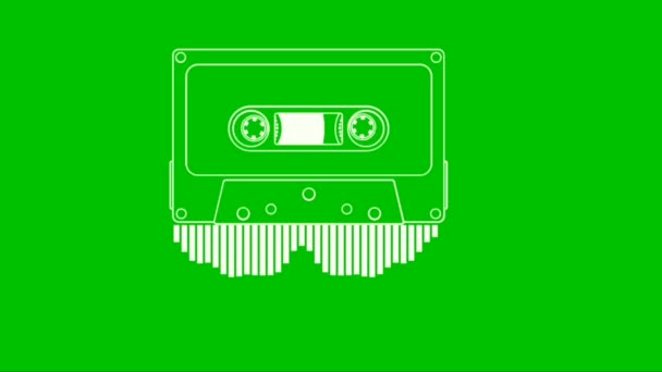緑の画面上のオーディオ音楽スペクトル — ストック動画