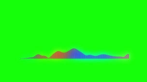 Espectro Música Audio Pantalla Verde — Vídeo de stock