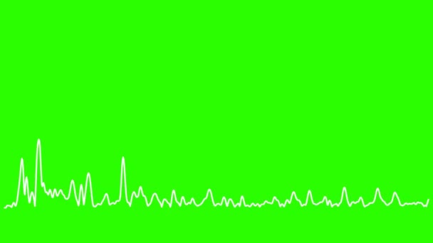 Audio Music Spectrum Green Screen — Stock Video