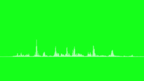 Spettro Musica Audio Schermo Verde — Video Stock