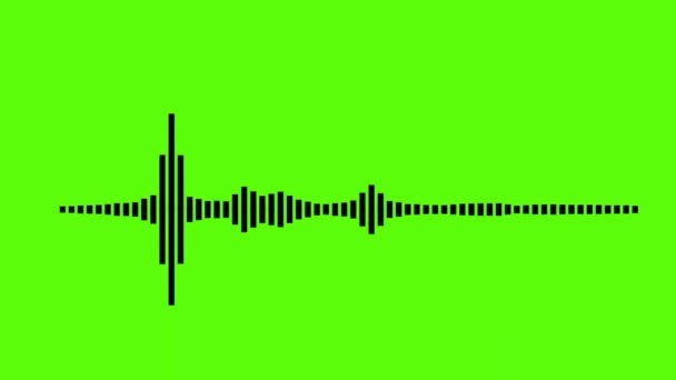 Audio Music Spectrum Green Screen — Stock Video