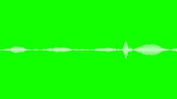 Audio Musikspektrum Auf Grünem Bildschirm — Stockvideo