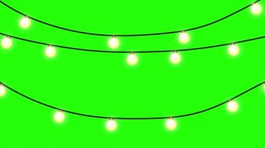 Yeşil Ekranda Noel Işıkları