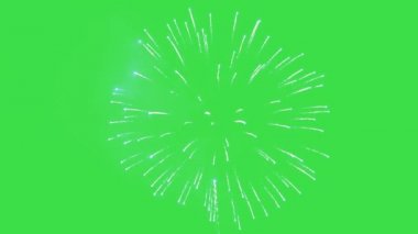 Yeşil Ekran Arkaplanındaki Havai fişekler