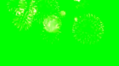 Yeşil Ekran Arkaplanındaki Havai fişekler