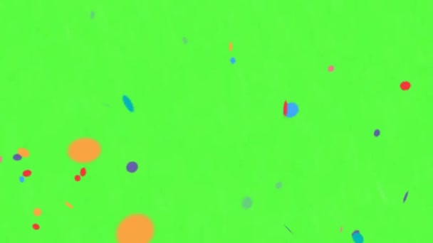 Confetti Spada Zielony Ekran — Wideo stockowe