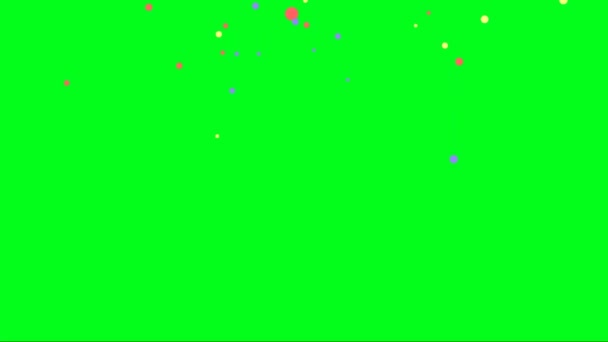 Confetti Falling Green Screen — Stock Video