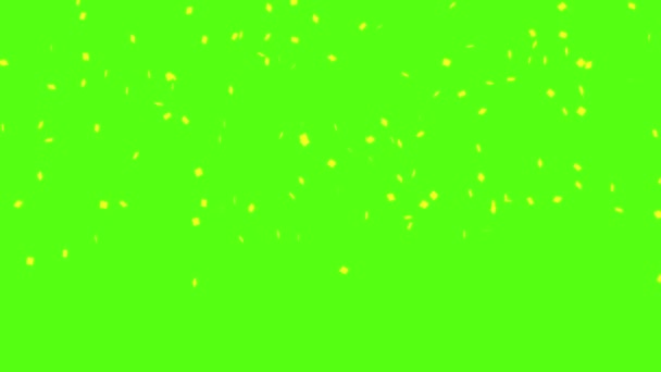 Confetti Falling Green Screen — Stock Video