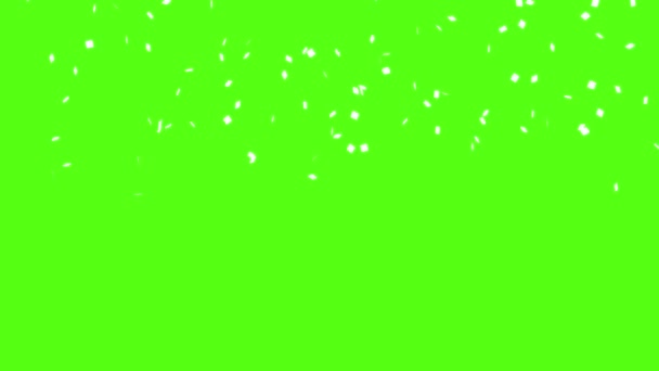 Confetti Cayendo Pantalla Verde — Vídeos de Stock