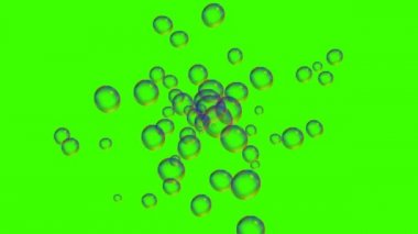 Yeşil Ekranda Uçan Baloncuklar