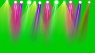 Yeşil Ekrandaki Disko Işıkları