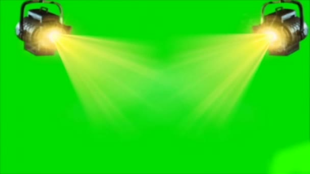 Disco Lights Green Screen — Stock Video