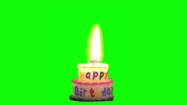 Happy Birthday Auf Green Screen — Stockvideo