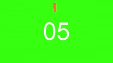 Yeşil Ekranda 5 Saniye Geri sayım Zamanlayıcısı