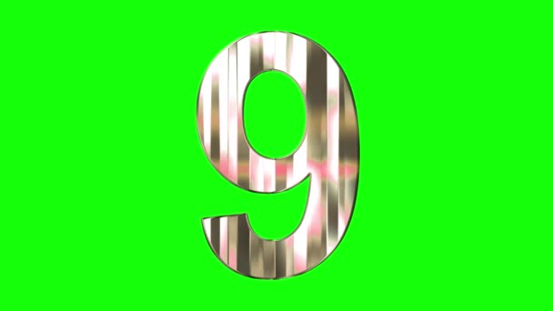 Seconds Countdown Timer Green Screen — Stock Video