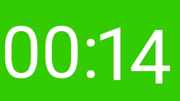 Sekunden Countdown Timer Auf Grünem Bildschirm — Stockvideo