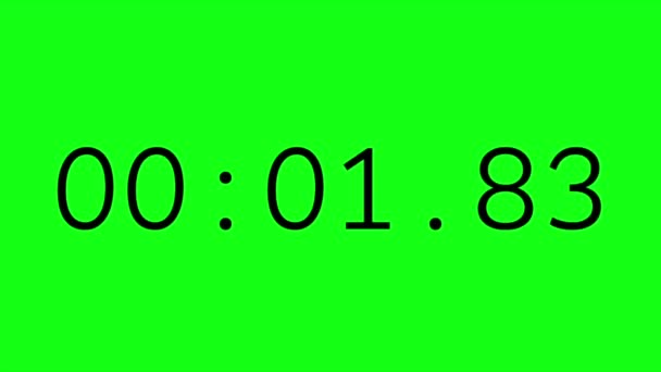 Sekund Odliczania Czasu Zielonym Ekranie — Wideo stockowe