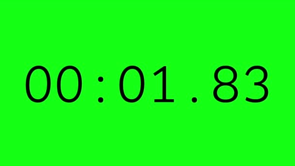 Yeşil Ekranda Saniye Geri Sayım Zamanlayıcısı — Stok video