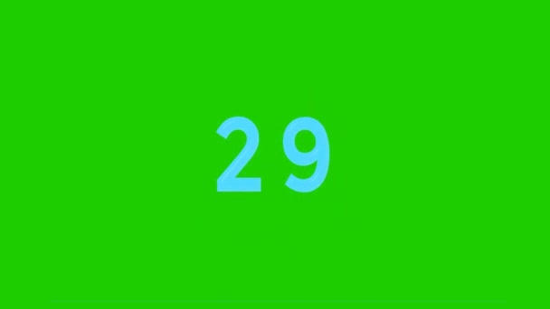 Sekunder Countdown Timer Grön Skärm — Stockvideo