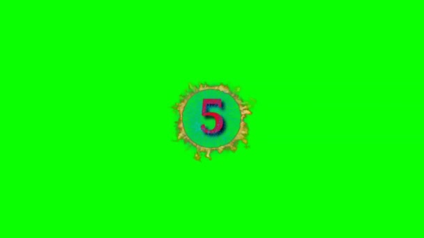 Sekunder Countdown Timer Grön Skärm — Stockvideo