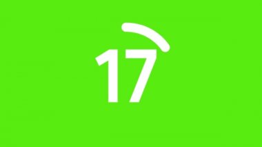 Yeşil Ekranda 20 Saniye Geri sayım Zamanlayıcısı