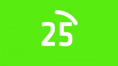 Yeşil Ekranda 30 saniye geri sayım zamanlayıcısı