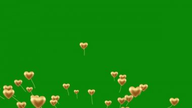 Yeşil Ekranda Uçan Kalpler