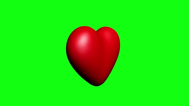 Szív Hatása Zöld Képernyőn — Stock videók