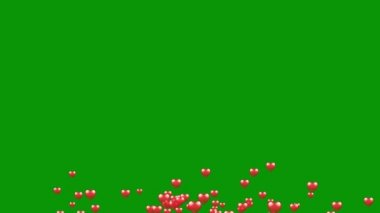 Yeşil Ekranda Uçan Kalpler