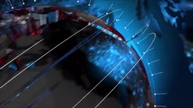 Dijital Dünya Haritası Haber Giriş Arkaplanı